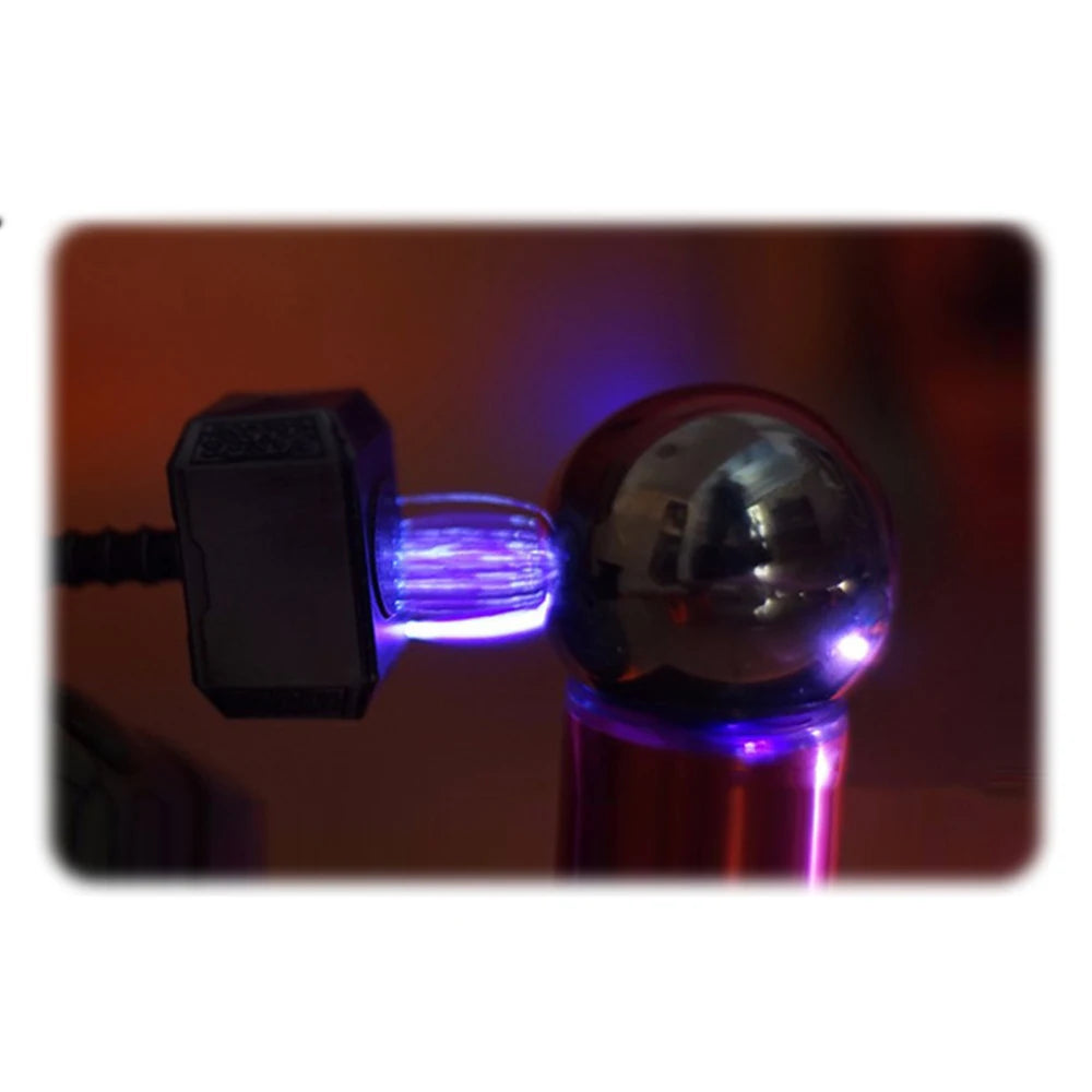 Tesla Coil DIY Kit Touchable Plasma Ball Spark Gap Arc Generator for Physics Teaching Science Experiment Model 9V Power Adapter