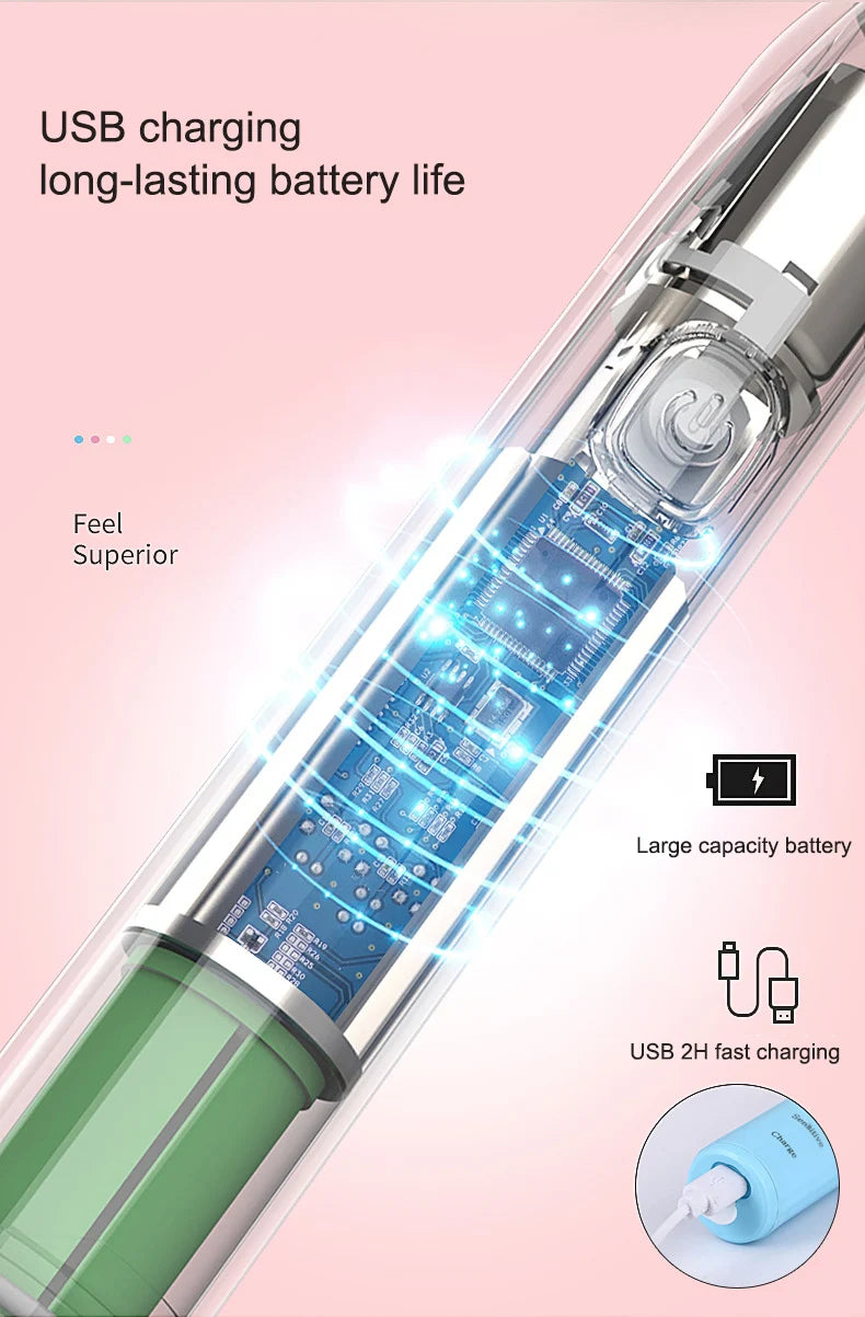 Sonic Electric Toothbrush 5 Mode USB Charger Timer Brush Rechargeable Deep Clean Tooth Brushes Replacement Heads Set For Adults