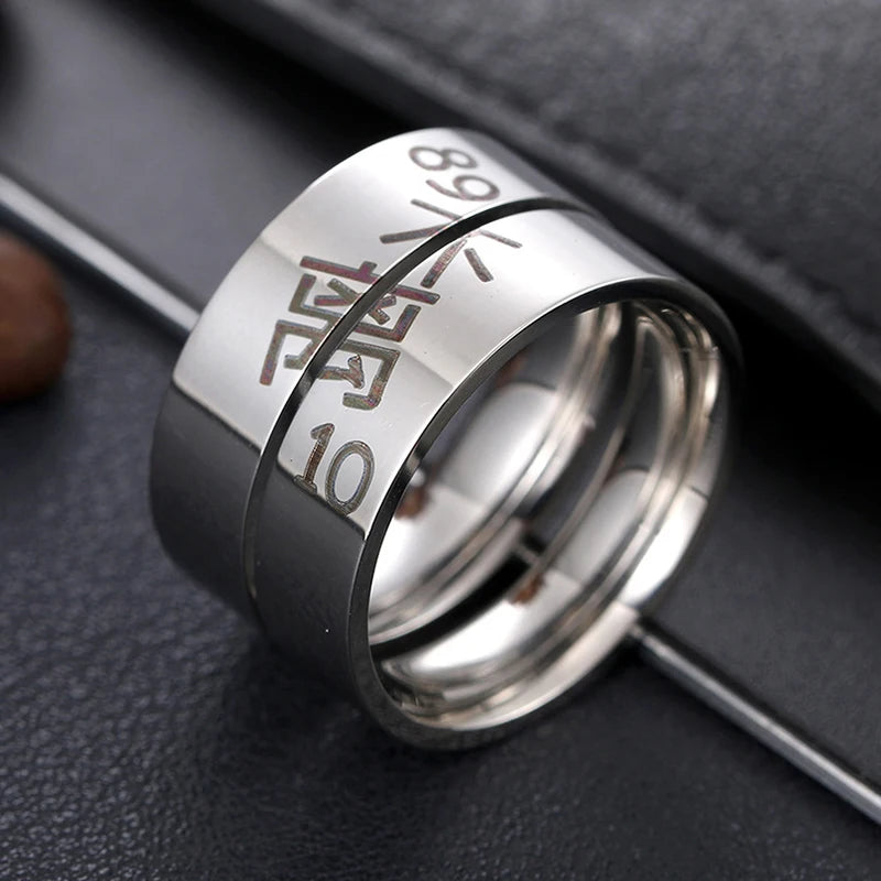 2-piece Fashion Stainless Steel Wedding Ring Silver Color Romatic Design Heart Wedding Couple Valentine's Day Anniversary Gift