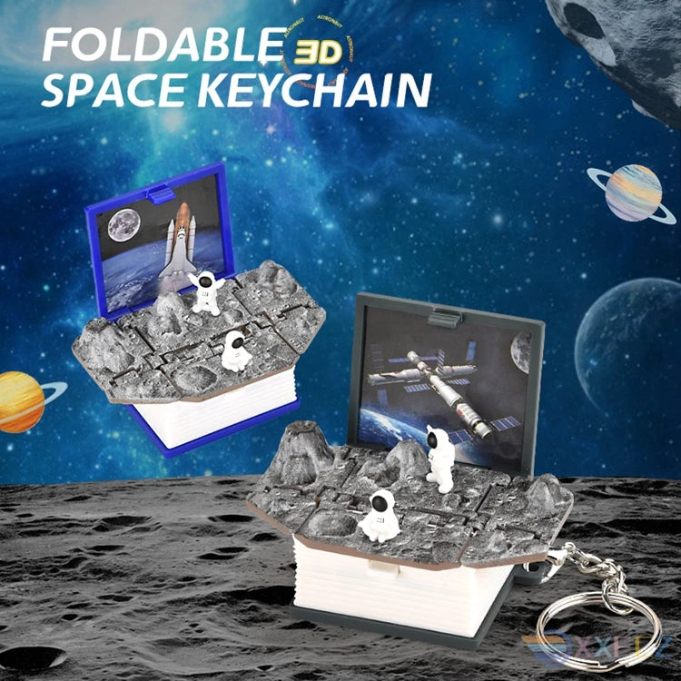 2024 3D Folding Bomb Explosion Book Novelty Mini Football Match Astronaut Keychain Children's Handheld Game Board Games Boy Gift