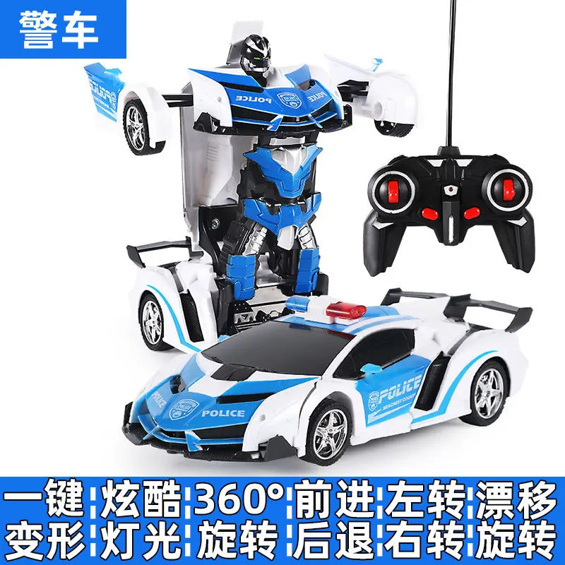 BGTOY RC Car 4WD Control remoto Deformation Robot Car Boy Anime Model Transformation 20CM Figuras de acción para niños Juguetes Regalos