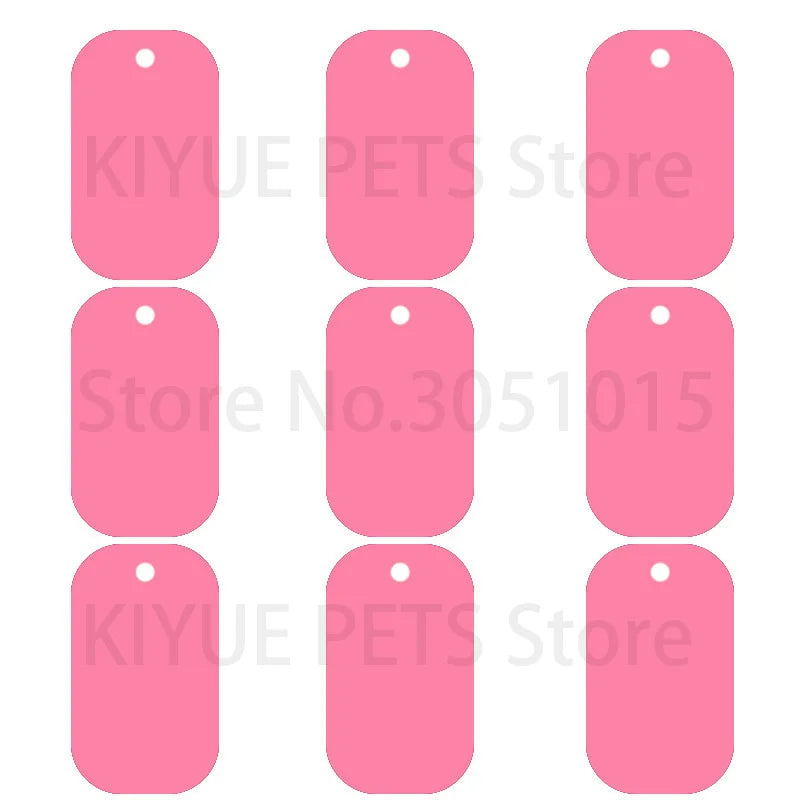 20Pcs Pet Id Dog Tag Aluminum Military Army ID Tag Name Blank Dog Tags Pendant Customized Logo laser Personalized engraving text