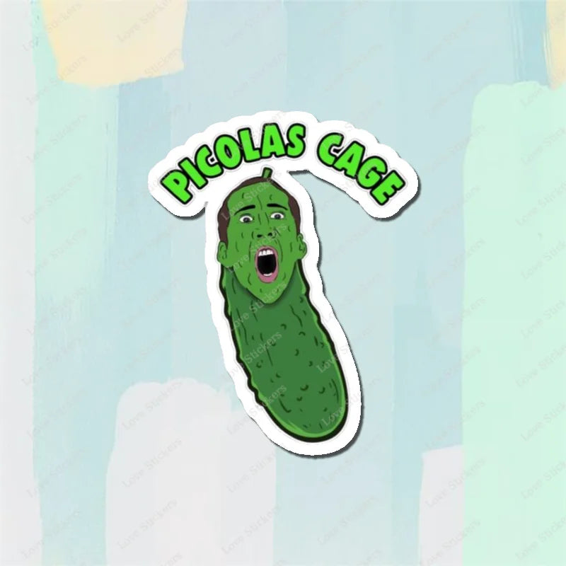 Picolas Cage 5PCS Stickers for Living Room Bumper Anime Cute Kid Car Art Print Window Home Decor