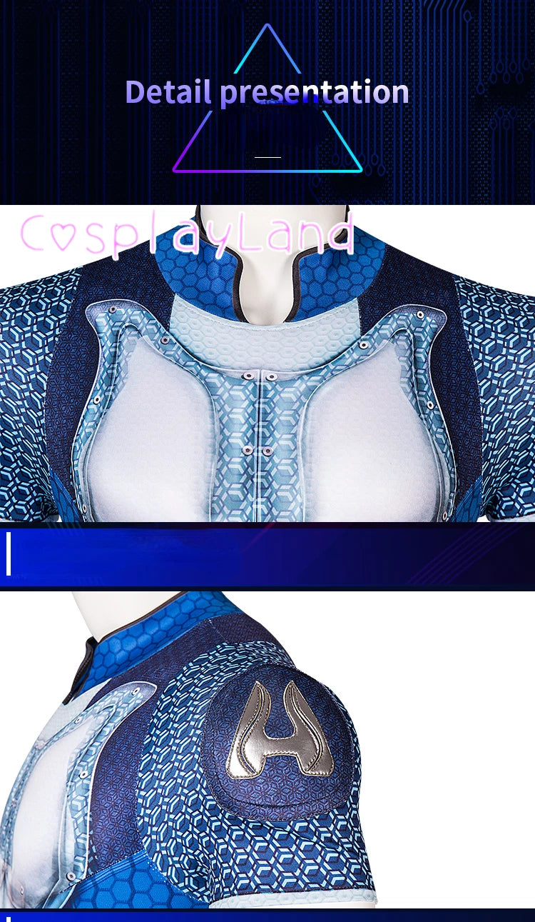 The Boys A-Train Cosplay Costume Halloween Carnival High Quality Hero Reggie Franklin Battle Outfit With Boots Printing Jumpsuit