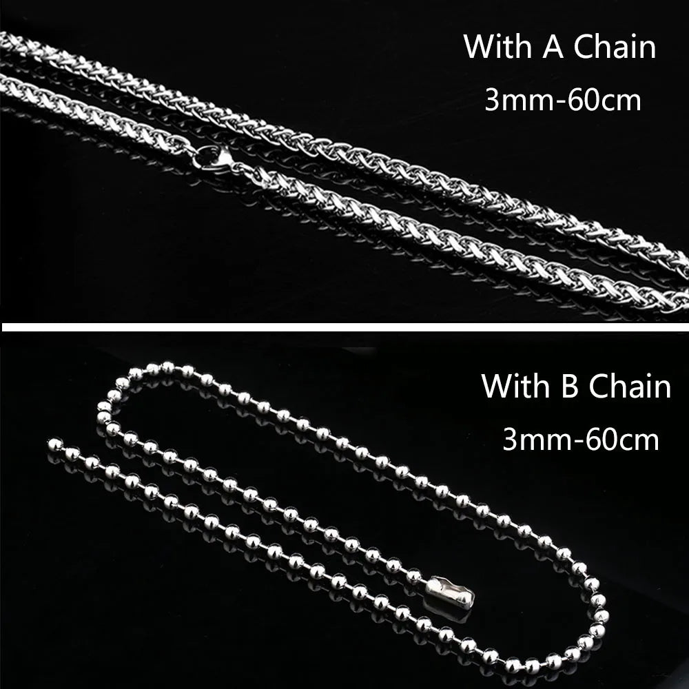 2022 New Design Charms Viking Dragon Skull Pendant Necklace Men's Fashion Biker Rock Punk Jewelry Antique Retro Chain Gift