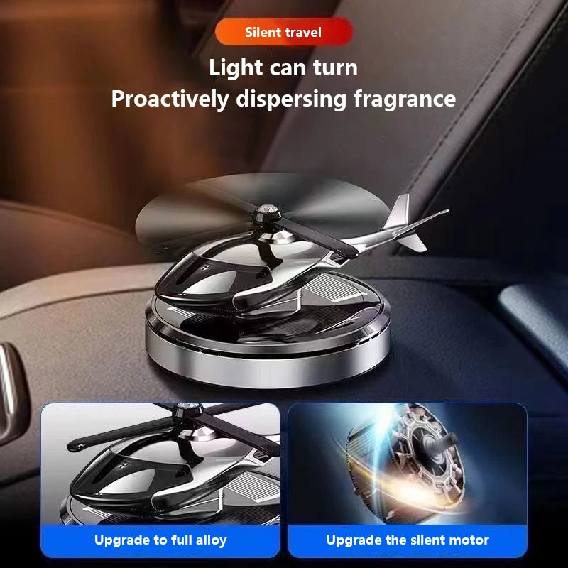Solar Car Air Freshener Helicopter Propeller Fragrance Diffuser Flavoring Original Perfume Ornament Interior Decor Accessories