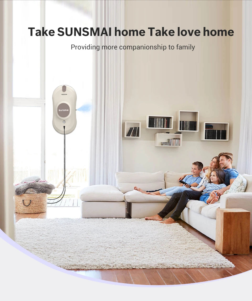 SUNSMAI Robot Window Cleaning Machine Window Washing Robot Double Sided Water Spray Type Window Cleaning Robot