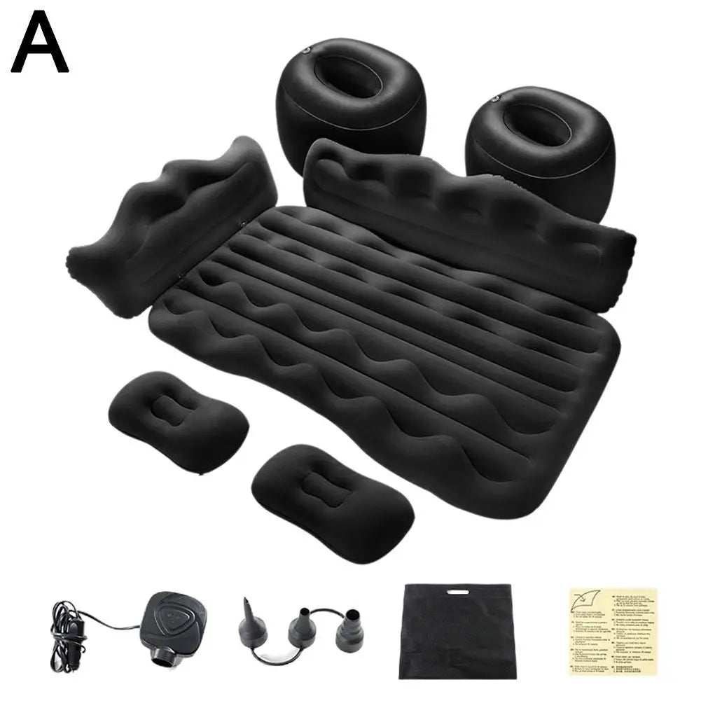 Cama inflable portátil para viajes en automóvil de 174*126 cm, colchón para acampar al aire libre, colchón de aire plegable trasero para automóvil, accesorios para automóvil