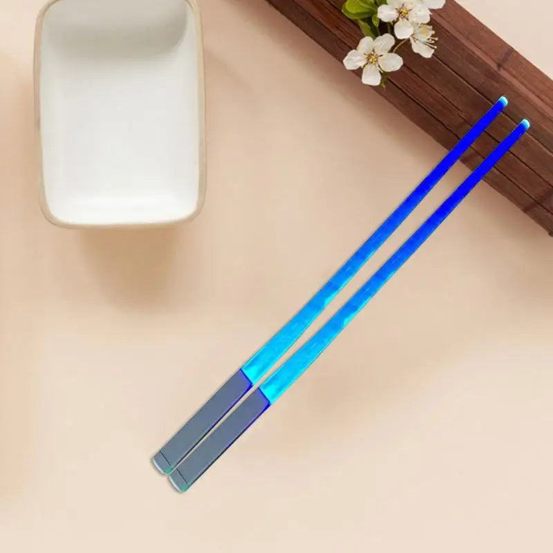 1 par de palillos luminosos con forma de sable de luz LED, desmontables, lavables, reutilizables, sin BPA, para cocina, cenas, fiestas temáticas de StarWar
