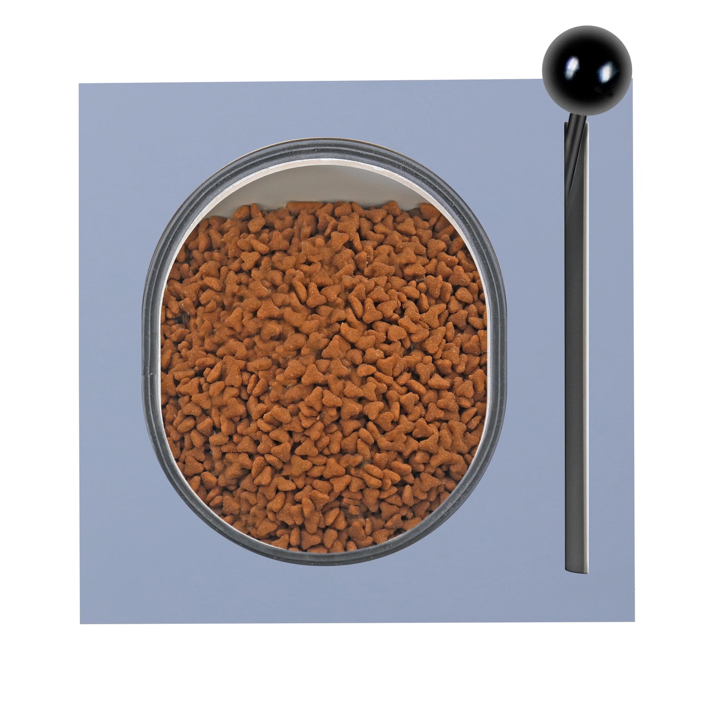 Vintage Style 10L Grey Pet Storage Feeder Moisture-proof Healthy Cat and Dog Food Bucket High-end No stoop