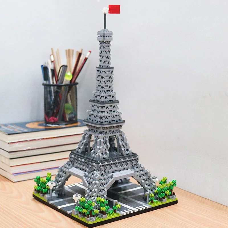 3585pcs World Architecture Model Building Blocks Paris Eiffel Tower Diamond Micro Construction Bricks DIY Toys for Children Gift