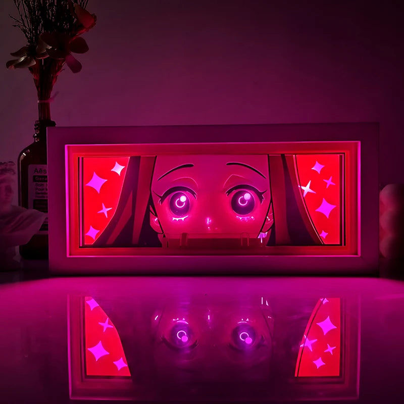 Anime One Piece Paper Cut Shadow Box Light Remote control model multiple colors Gamer Bedroom Decoration party present