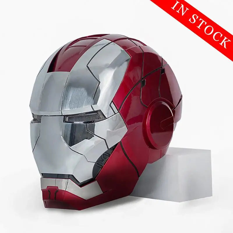 2024 New 1:1 Marvel Iron Man Mk5 Electric Helmet Multi-piece Opening And Closing Helmet Voice Control Eyes Model Adult Toy Gifts