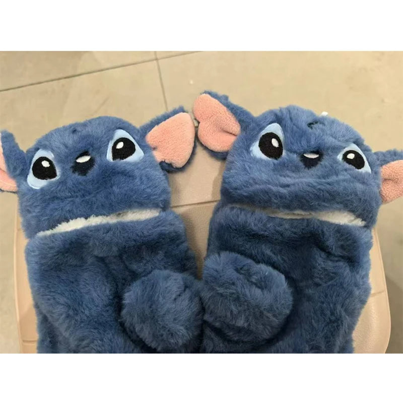Original Disney Stitch Alex Didi Ear Muffs Gloves Plush Windproof Warm Cute 2024 New Ear Bags Children Ear Cover Winter Kid Gift