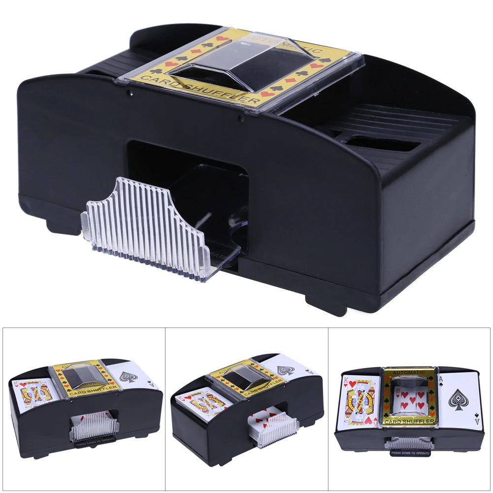 Automatic Playing Cards Shuffler Poker Casino 1/2 Deck Card Shuffling Machine USB Battery-Operated Electric Poker Card Shuffler