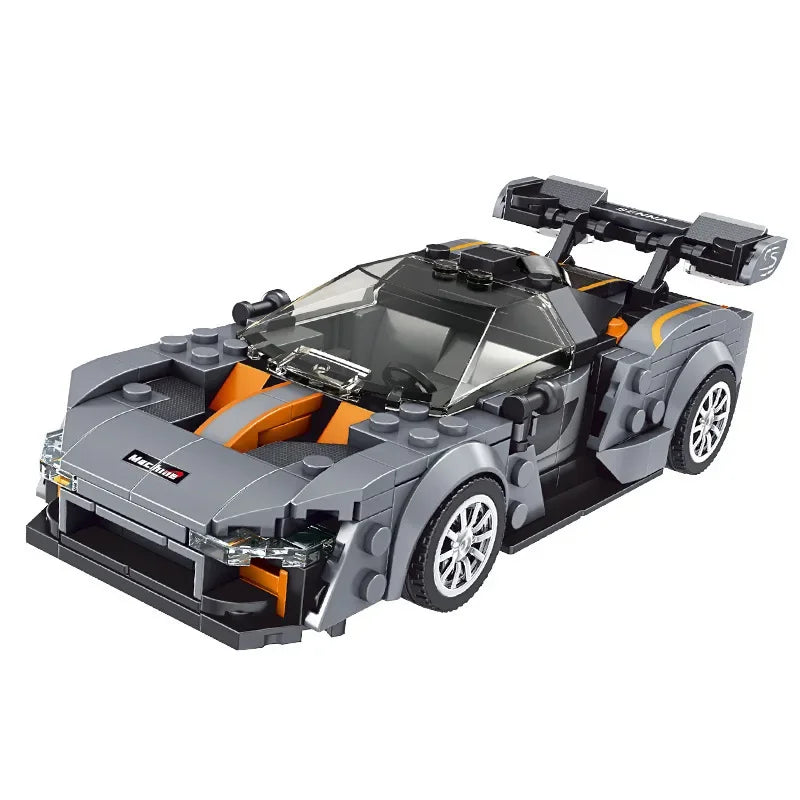 Modèle Yuxing mini modèle de voiture célèbre course de sport huit grilles jouets éducatifs pour enfants assemblés en blocs de construction