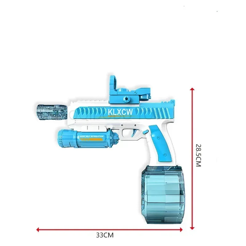 Pistola de agua automática de juguete con doble LED, pistola de agua eléctrica para disparar Glock, juguetes de piscina para playa para niños, regalos para adultos