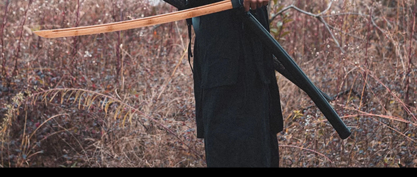 Tai Sword Katana Oriental Draw Sword with Sheath Tang Hengdao Wooden Sword Ancient Style Children's Toy Bamboo Wooden