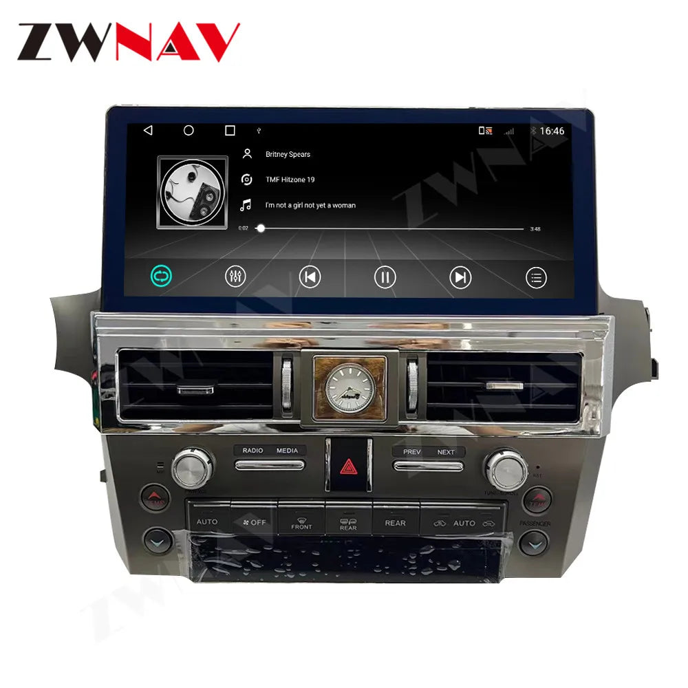 Radio para coche Android con pantalla IPS HD de 12,3" para Lexus GX460 GX400 2010-2020, reproductor multimedia, autorradio, navegación GPS, unidad principal 2 Din