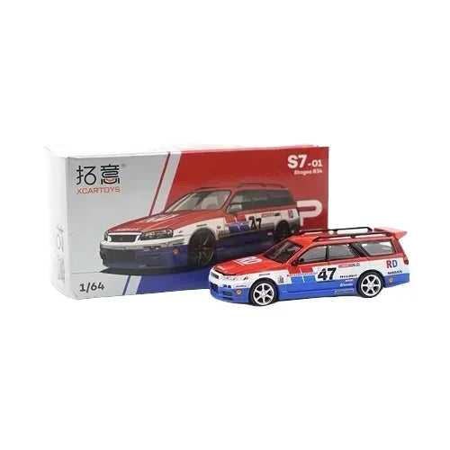 Premium scale model XCARTOYS POPRACE 1/64 Co-branded float series Porsche Martin GTR Alloy model toy, a Christmas gift for boys