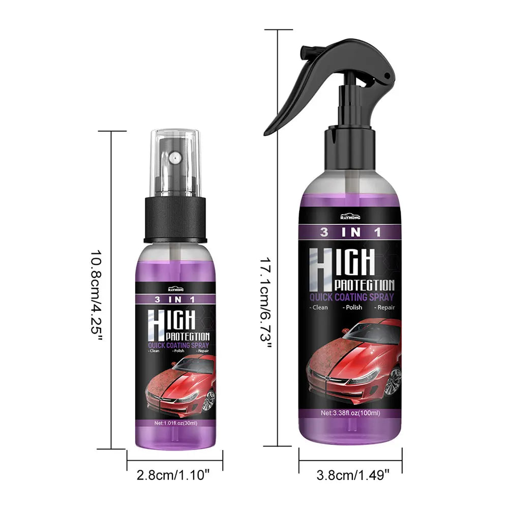 3 In 1 Car Ceramic Nano Coating Liquid Nano Crystal Hydrophobic Layer Polishing Paint Agent Car Polish Nanos Coatings 30/100ML