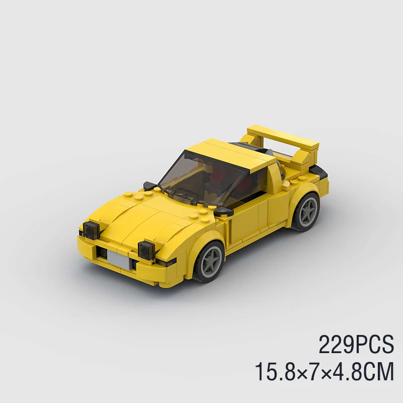 Supercar F1 City Speed Champions Racing Car RX-7 Model Building Blocks MOC Supercar Racers Vehicle Technique Bricks Kids Toys