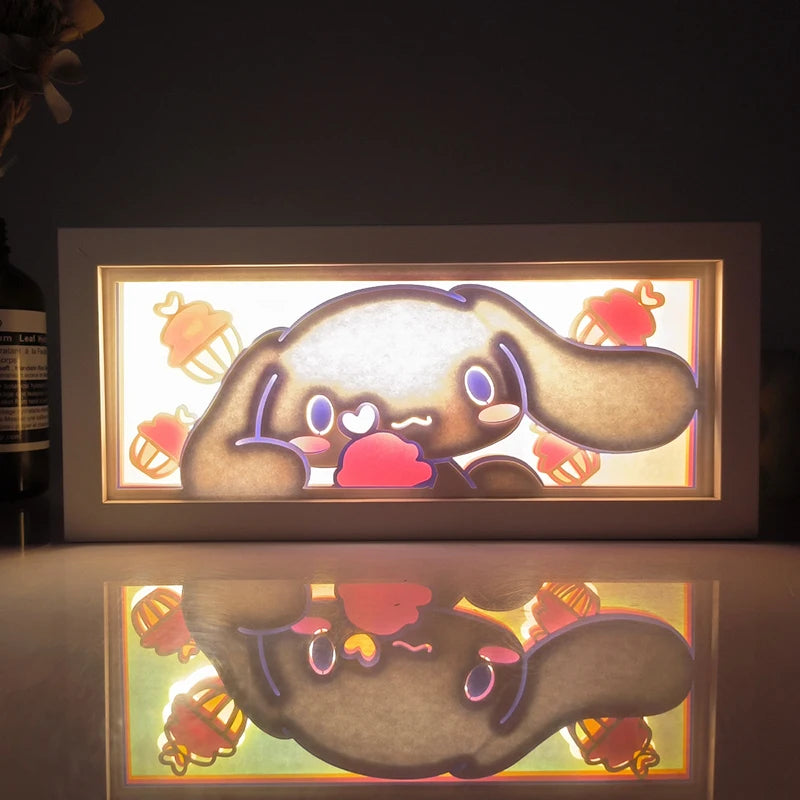 Anime One Piece Paper Cut Shadow Box Light Remote control model multiple colors Gamer Bedroom Decoration party present