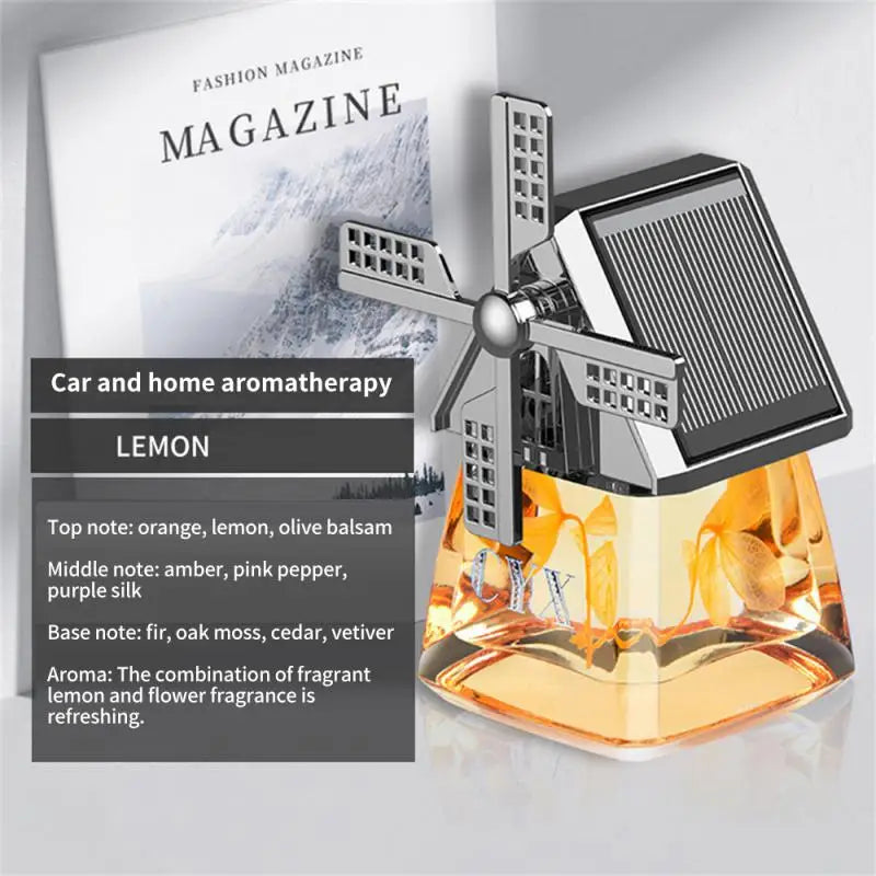 Auto Instrument Panel Air Freshness Solar Energy Deodorization Rotation Windmill Design Light Solid Perfume Car Durable