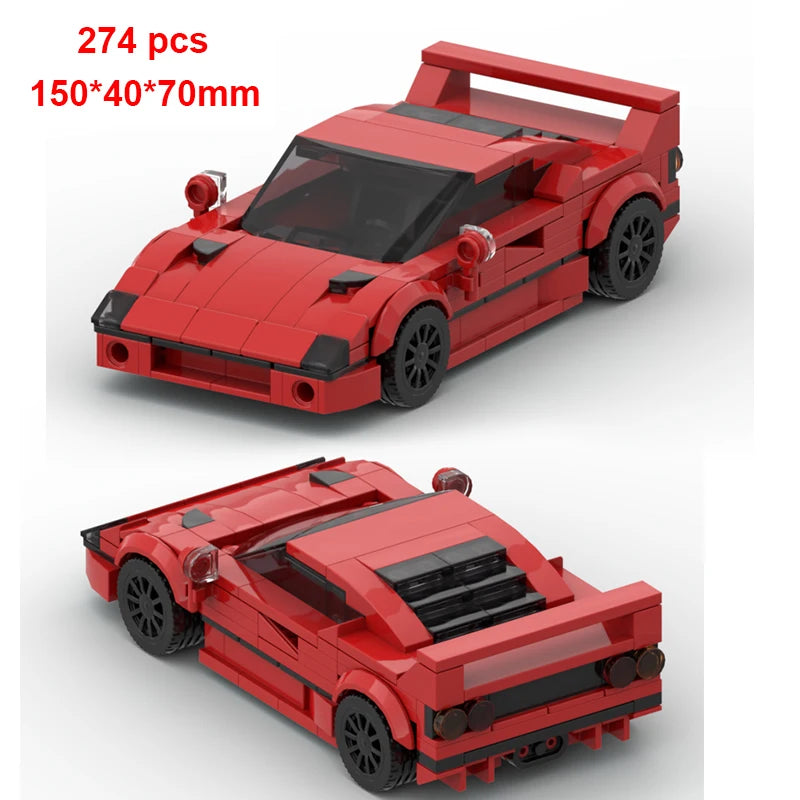 Technical Car City Speed Champion Sports MOC Ideas Creative Racing Car Building Blocks Garage Carro Rennau Voiture Vehicle Toys
