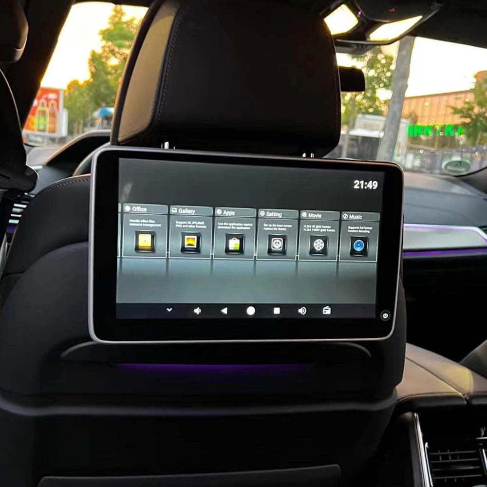 Monitor de reposacabezas de coche Android 12.0 de 11,6 pulgadas para BMW X7 G07 2019-2025 Soporte para asiento trasero WiFi 4K Pantalla táctil Soporte oculto para vídeo