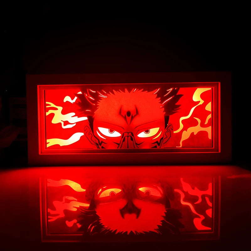 Anime One Piece Paper Cut Shadow Box Light Remote control model multiple colors Gamer Bedroom Decoration party present