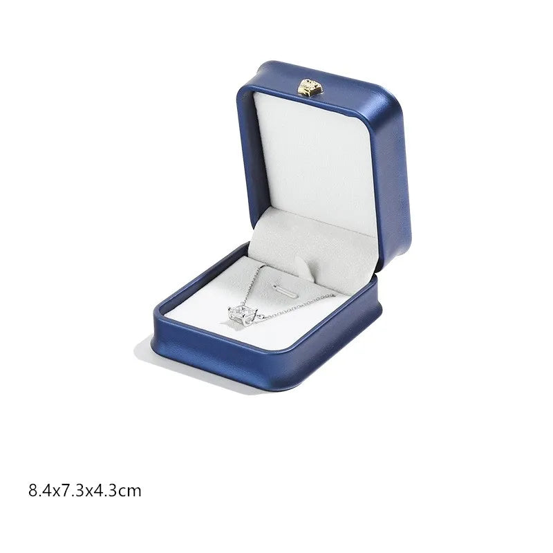 1 organizador de joyas de cuero, caja para anillos de boda, colgante, pulsera, collar, estuche de almacenamiento, embalaje de regalo, caja de exhibición al por mayor