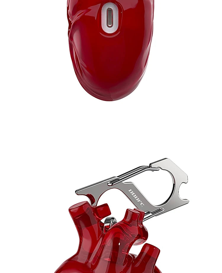 Airpods Earphone Case Original Design Transparent Red Heart Earphone Protective Cover Liquid Silicone Arpods 3 Protective Cover