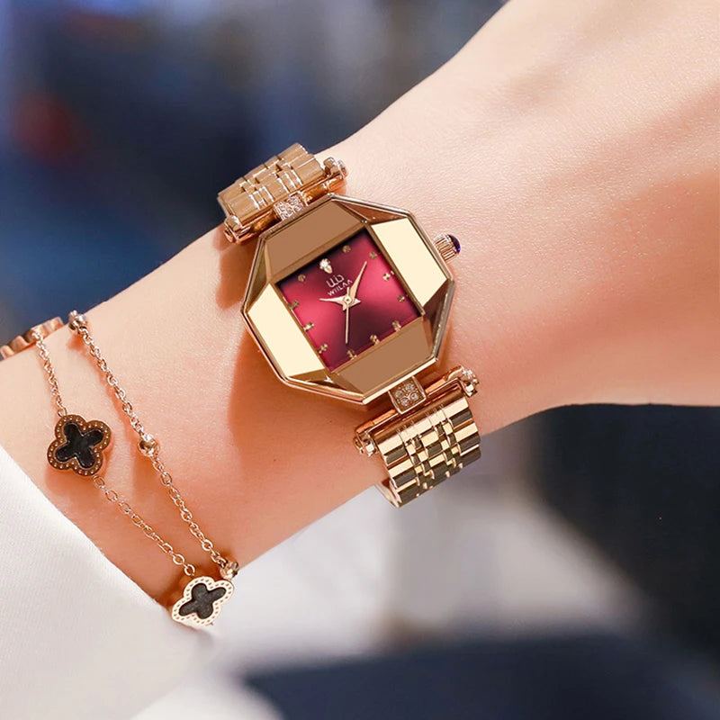 relogio feminino 2024 Luxury Brand Diamond Women Watch Rose Gold Quartz Ladies Wrist Watches Stainless steel Clock Female Watch