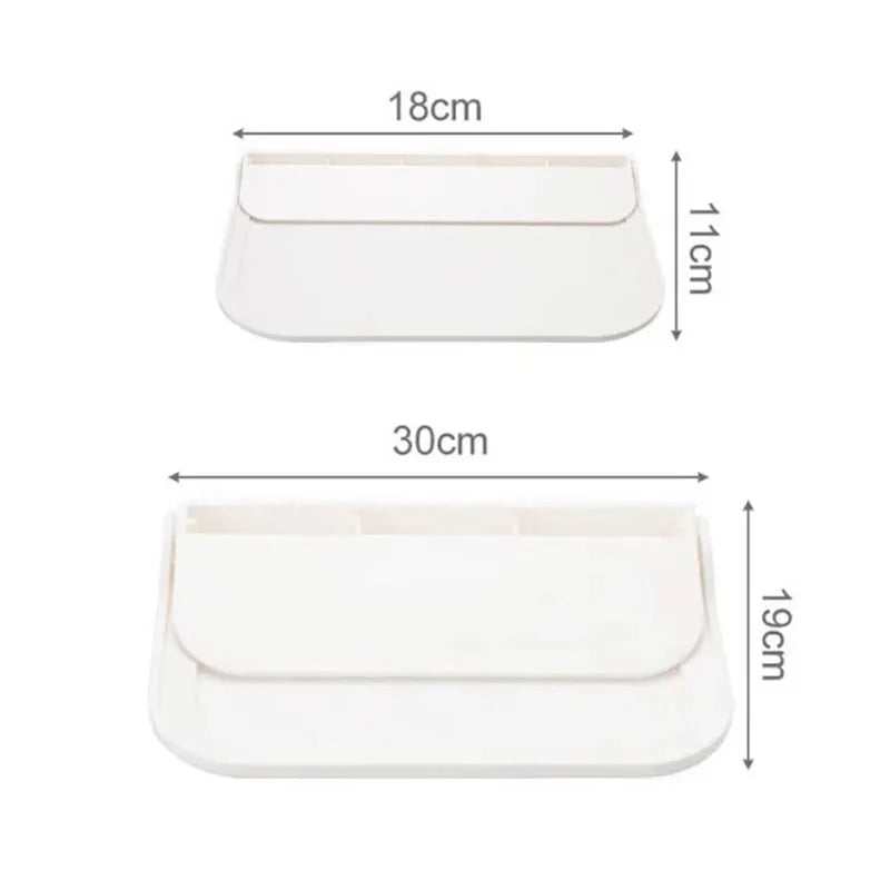 1 estante plegable para montar en la pared, para baño, inodoro, cocina, mesita de noche, almacenamiento de teléfono sin perforaciones, almacenamiento de enrutador wifi