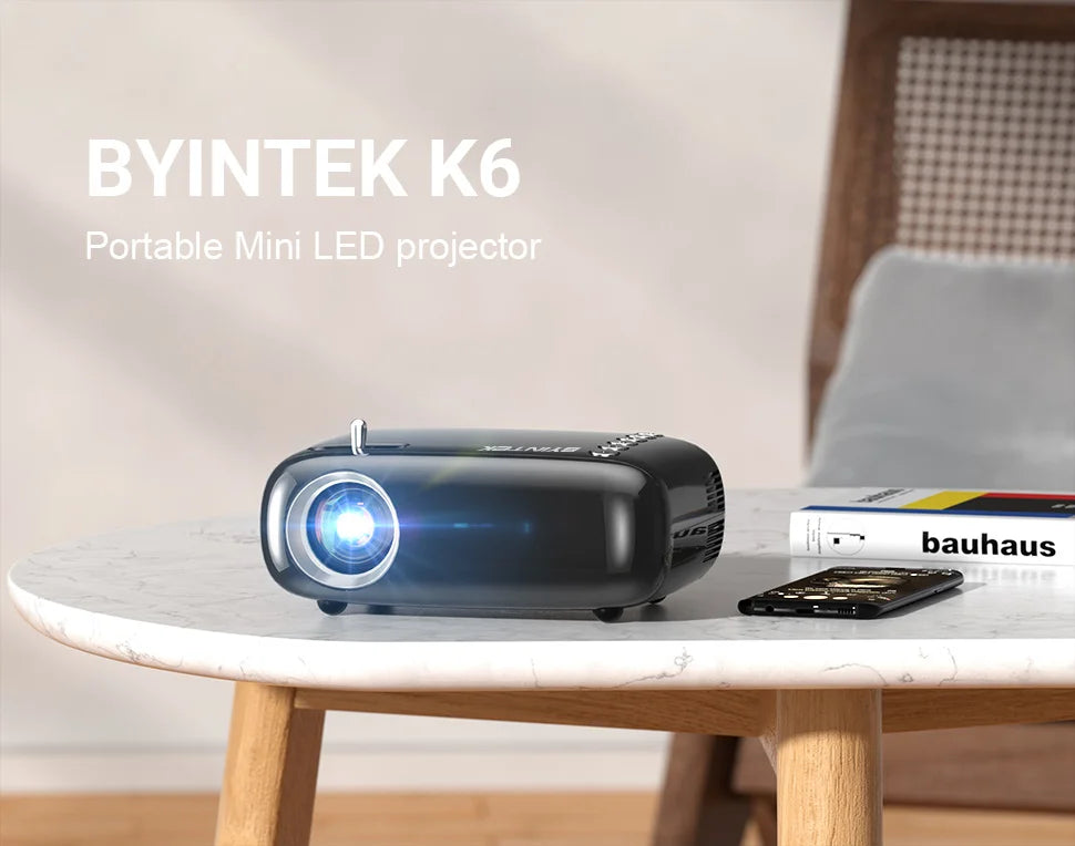 Popular Cheapest BYINTEK K6 Portable Pocket Size Lcd Led Projector Wifi Mini Led Projector Cute Mobile Phone Projector For Home