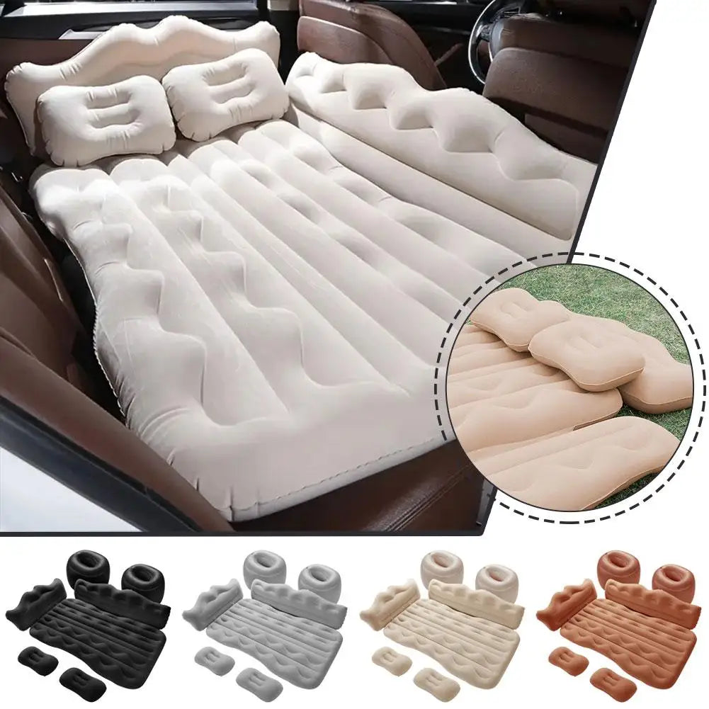 Cama inflable portátil para viajes en automóvil de 174*126 cm, colchón para acampar al aire libre, colchón de aire plegable trasero para automóvil, accesorios para automóvil