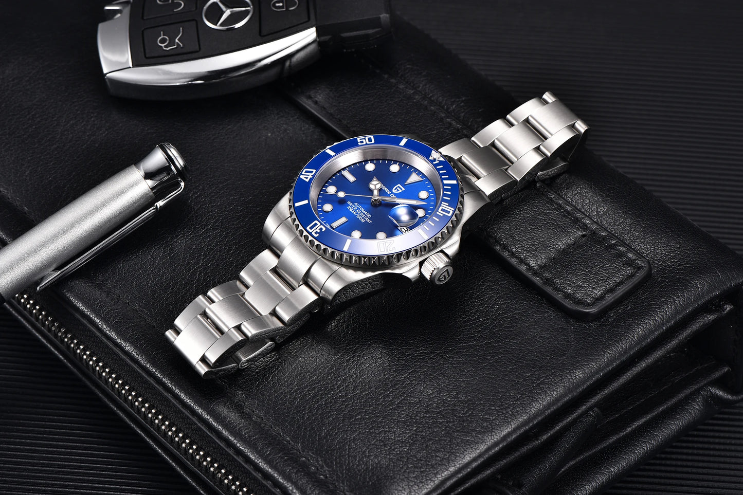 PAGANI DESIGN PD1661 Water Ghost Watch 40MM Luxury Automatic Mechanical Watches NH35 Auto Date Sport Dive BGW-9 Watch For Men