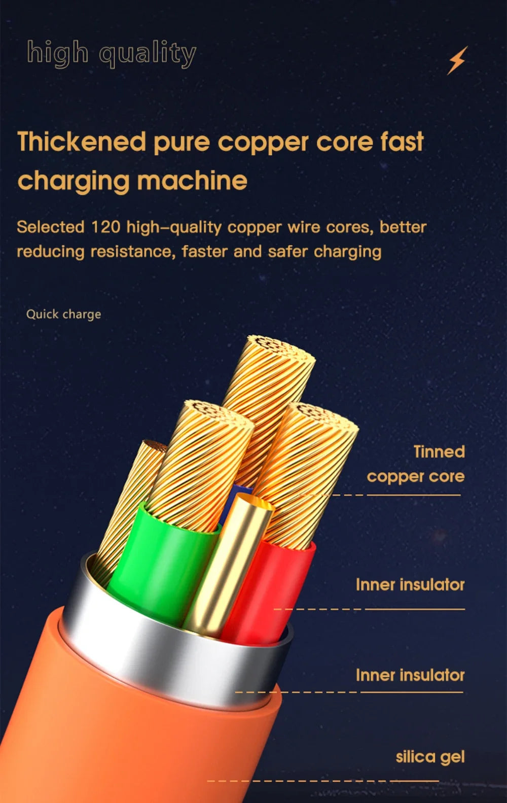 120W 3 In 1 Fast Charging Cable Micro USB Type C Multiple USB Port Mobile Phone Charging Cables For Xiaomi Samsung iPhone 14 13