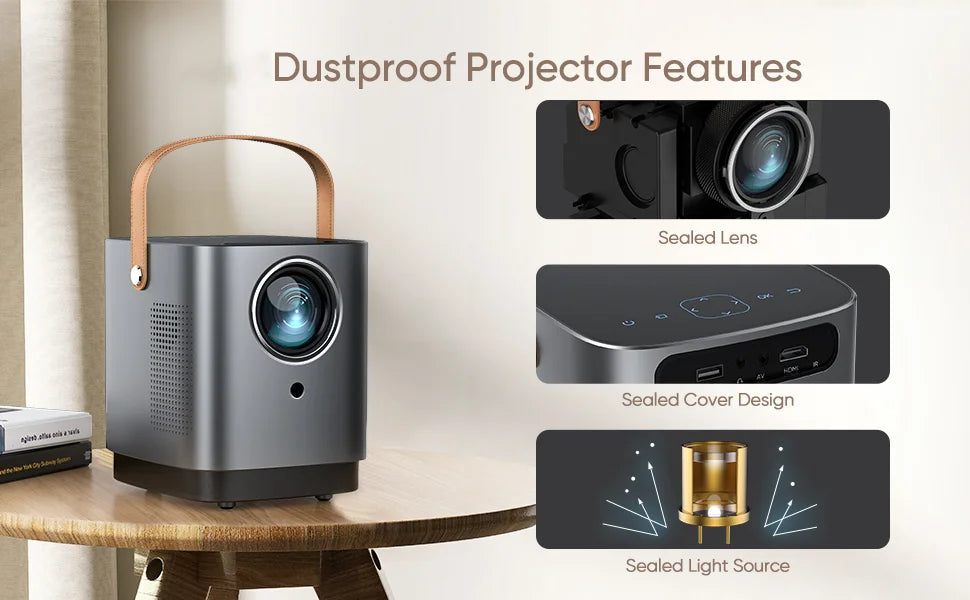 TOPTRO Projector Portable 5G WIFI Bluetooth Projector 9500 Lumens 1080P Supported Home Theater Outdoor Proyector Dust-proof