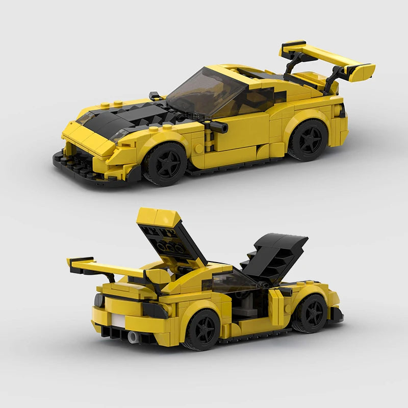 Supercar F1 City Speed Champions Racing Car RX-7 Model Building Blocks MOC Supercar Racers Vehicle Technique Bricks Kids Toys