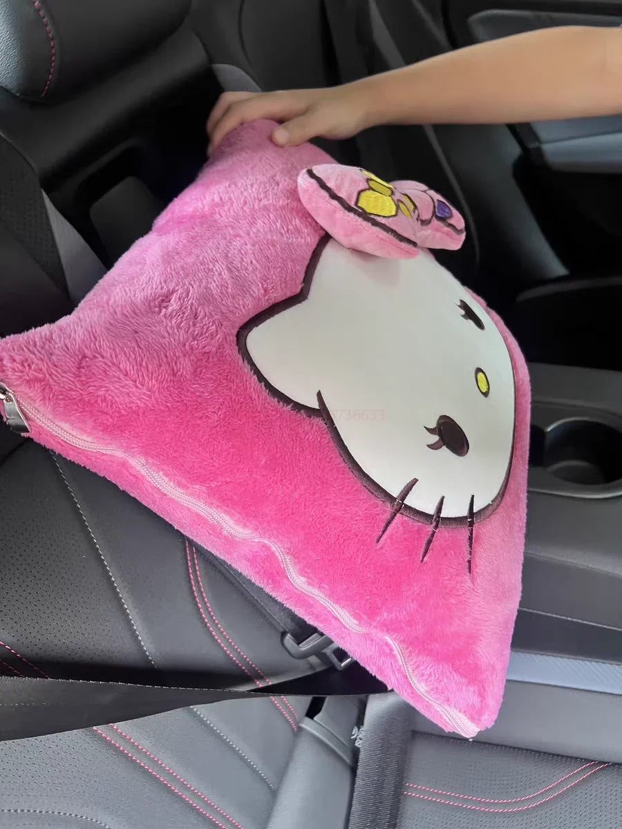 Stitch Disney Throw Pillow Blankets Two In One Kawaii Flannel Pillow Thickened Nap Blanket Living Room Cute Decoration Bedroom