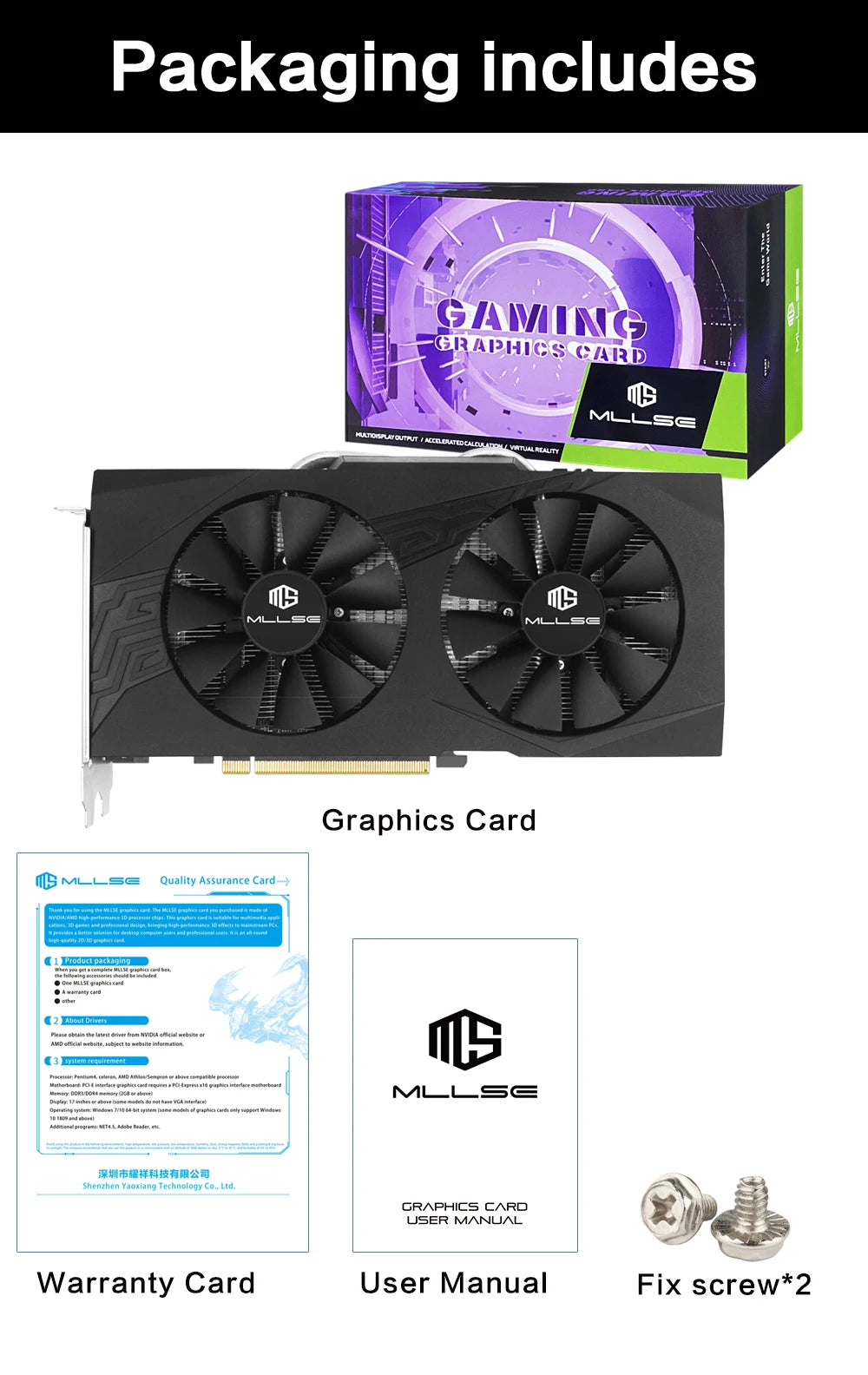 USED MLLSE AMD RX 580 8GB 2048SP Gaming Graphics Card GDDR5 256Bit PCI-E 3.0 ×16 8Pin Radeon GPU Rx 580 Video Card Placa Video
