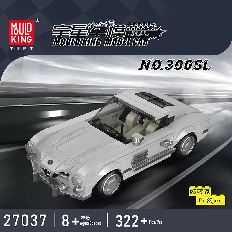 Yuxing-modelo mini-coche famoso, modelo de carreras deportivas, ocho cuadrículas, juguetes educativos para niños, bloques de construcción ensamblados