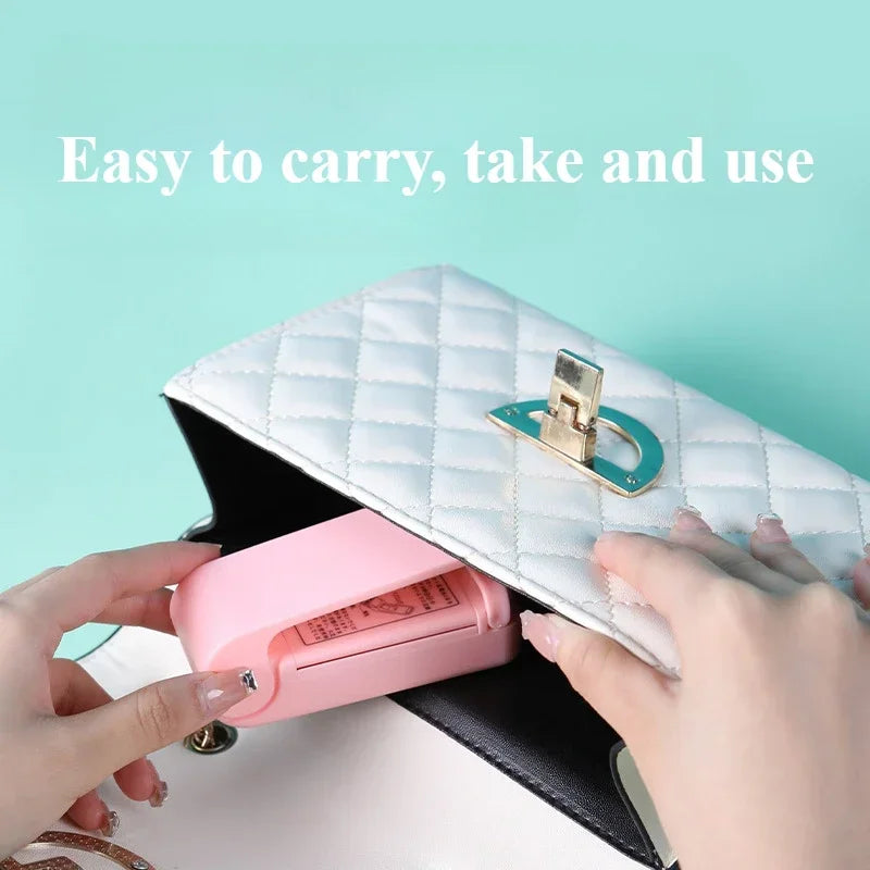 1 mini máquina selladora de bocadillos, selladora de paquetes de bolsas, máquina selladora de bolsas de plástico térmico para alimentos, accesorios de cocina portátiles