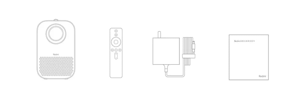 Miniproyector inteligente Xiaomi Redmi, 150 lúmenes ANSI, portátil, doble WIFI, Bluetooth, 1080P, cine en casa de alta definición