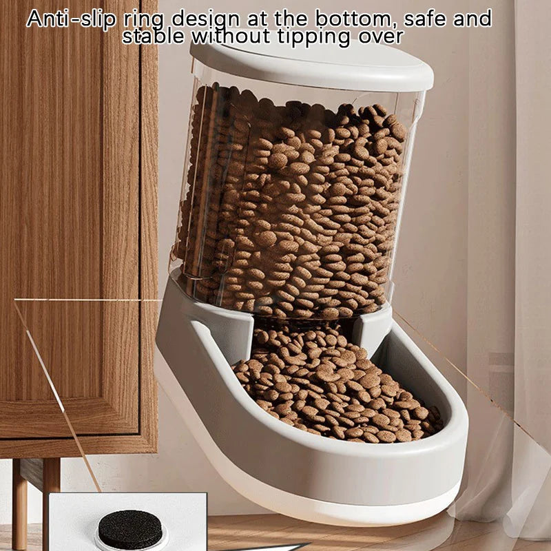 Automatic Pet Feeder Water Dispenser Dog Cat Gravity Food And Water Dispenser With Pet Food Bowl Large Capacity