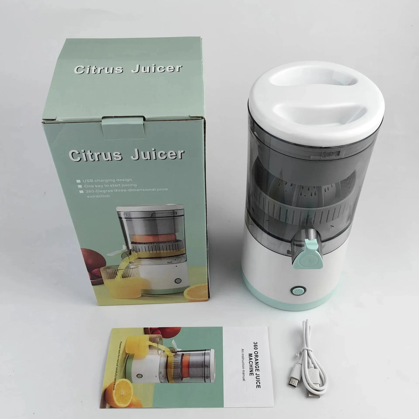 Exprimidor de naranjas y limones, licuadora con carga USB, exprimidor automático de cocina, exprimidor eléctrico portátil multifuncional, herramientas de cocina