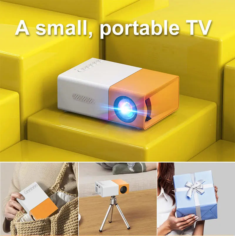 Miniproyector Xiaomi YG300, portátil, para cine en casa, Smart TV, proyector láser, cine 3D, LED, vídeo, películas 4K HD a través del puerto HD