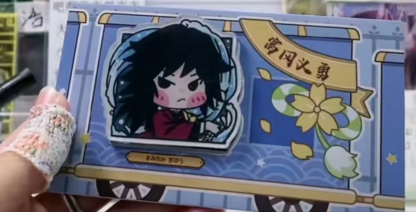 Anime Demon Slayer Quicksand Cards Kanroji Mitsuri Kochou Shinobu Iguro Obanai Uzui Tengen Collection Cards Birthday Gifts Toys